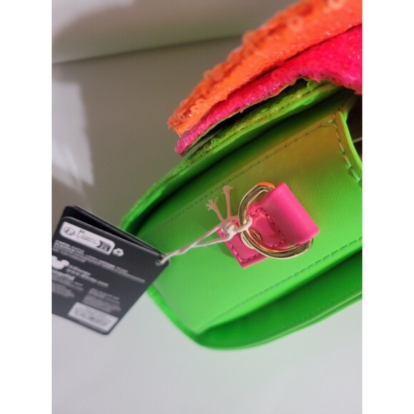 Minnie Mouse Exclusive Color Block Neon Sequin Crossbody Bag - Picture 3 of 8
